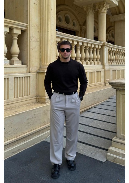 Erkek Kumaş Baggy Kalıp Pileli Pantolon fırsatları