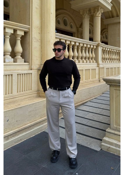 Erkek Kumaş Baggy Kalıp Pileli Pantolon indirimleri