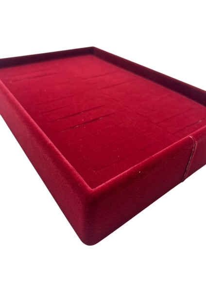 Yerli Üretim Süet Kumaş Kırmızı Renk 22/14 cm Batırmalı Bileklik Kelepçe Tablası modelleri