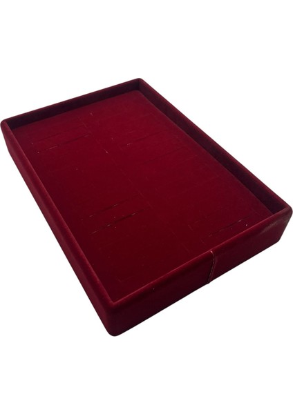 Yerli Üretim Süet Kumaş Kırmızı Renk 22/14 cm Batırmalı Bileklik Kelepçe Tablası fırsatları