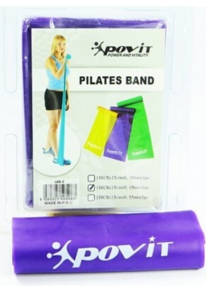 Mor Pilates Bandı (150x15x0,45mm) - Esneklik ve güç kazandırır