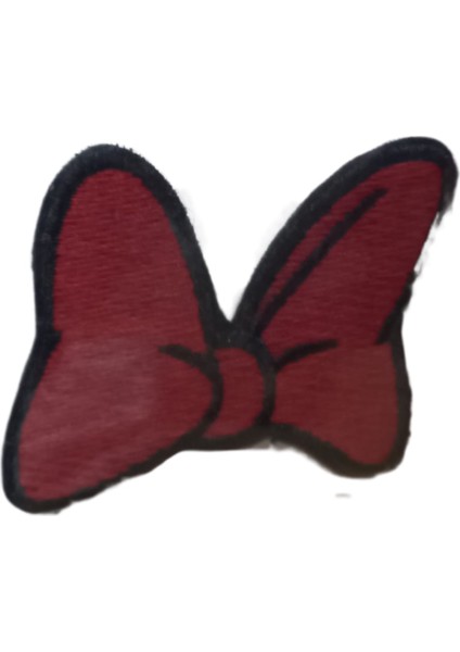 Aplike Ütü Ile Yapışan Küçük Kelebek Kırmızı Arma 3x2 cm