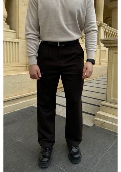 Erkek Kumaş Baggy Kalıp Pileli Pantolon fiyatları