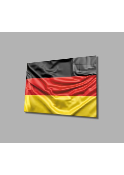 Almanya Bayrağı Cam Tablo German Flag