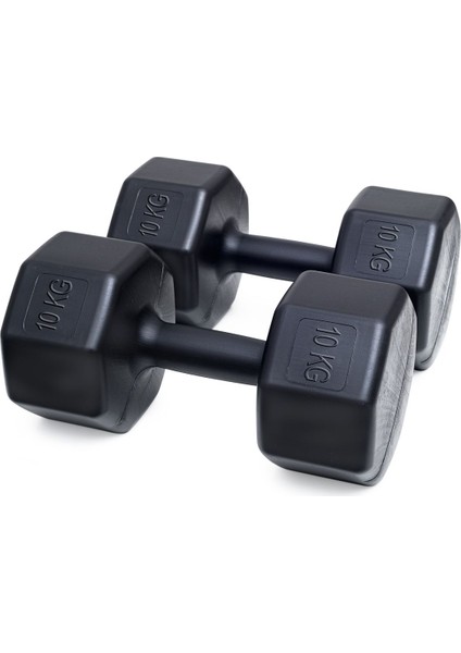 Ps Spor 10 kg Dambıl x 2 Adet = 20 kg + 5 Çeşit Plastes ve Egzersiz Seti