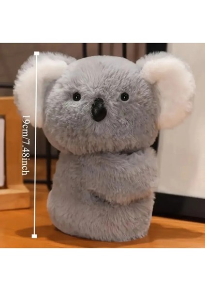Sevimli Koala Peluş Bileklik Araba Aksesuarı Araç Içi 18 cm Gri Tembel Hayvan Oyuncak