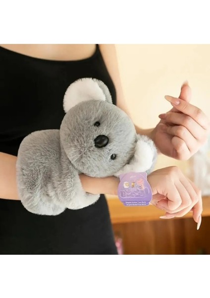 Sevimli Koala Peluş Bileklik Araba Aksesuarı Araç Içi 18 cm Gri Tembel Hayvan Oyuncak