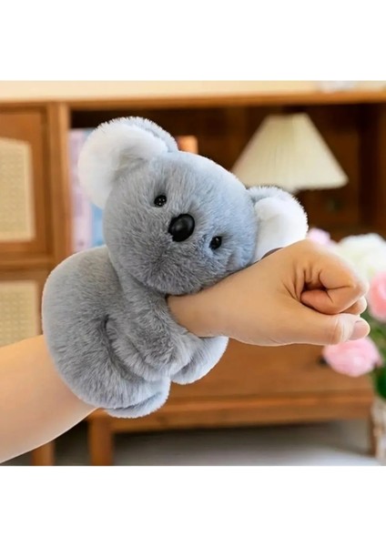 Sevimli Koala Peluş Bileklik Araba Aksesuarı Araç Içi 18 cm Gri Tembel Hayvan Oyuncak