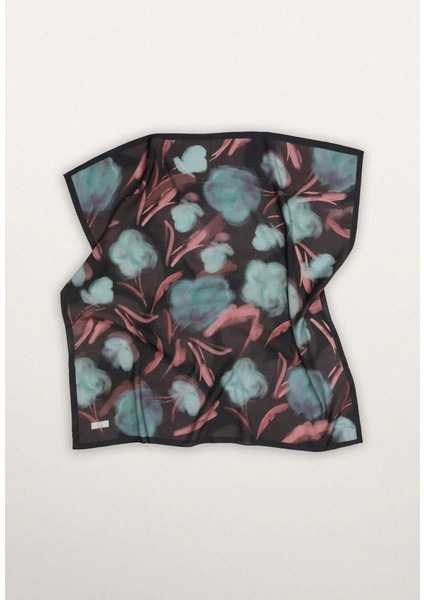 Turkuaz Fresh Scarfs Darcy Desen Pamuk Ipek Eşarp