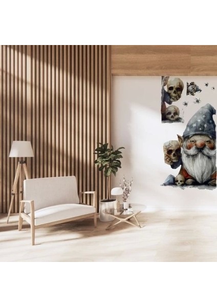 Gotik Cüce ve Kafatası Duvar Sticker Seti fiyatları