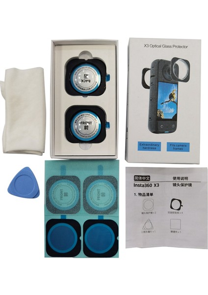 INSTA360 X3 Koruyucu Ayna Lens Koruyucu Optik Temperli Cam Lens Koruyucu Anti-Scratch Aksesuarları (Yurt Dışından)