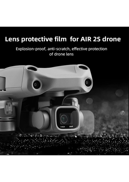 Kamera Lensi Anti-Paramparça Temperli Cam Filmi Djı Mavic Air 2 S Drone Lens Koruyucu Mavic Air 2 Için Koruyucu Film (Yurt Dışından)