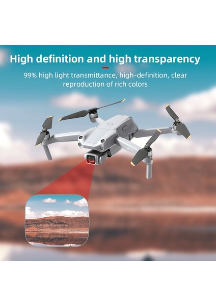 Kamera Lensi Anti-Paramparça Temperli Cam Filmi Djı Mavic Air 2 S Drone Lens Koruyucu Mavic Air 2 Için Koruyucu Film (Yurt Dışından)
