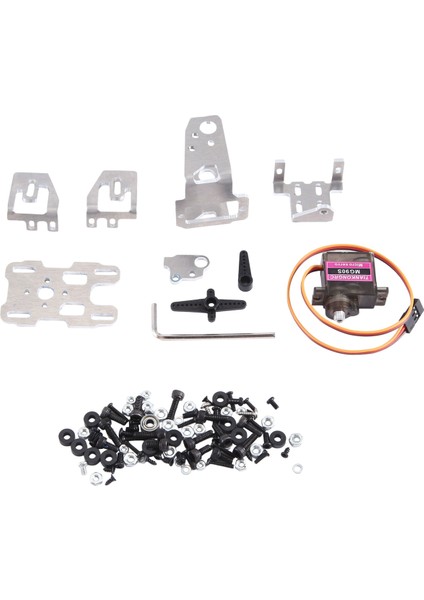 Kamera Çift Akslı Gimbal Braketi Soğutma Fanı ile 2 Servo Olmadan, 9g Servo Pan Montaj Standı Fpv Drone Baş Izleyici Için (Yurt Dışından)