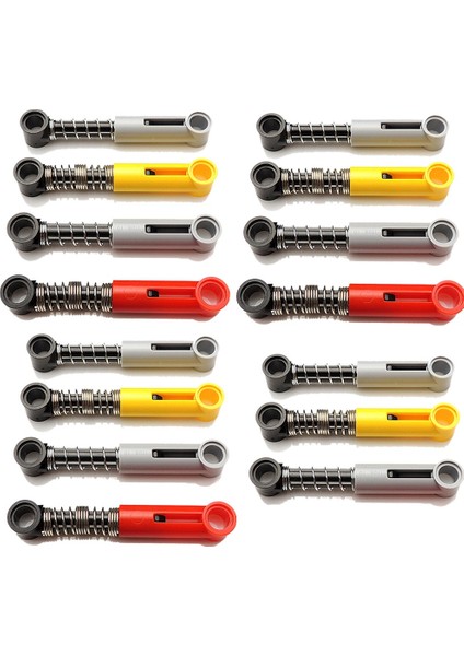 15 Adet Teknik Yapı Taşları Kendinden Kilitlemeli Yüksek Teknoloji Amortisör Kol Yayı Motor Moc Yapı Taşı Parçaları (Yurt Dışından)