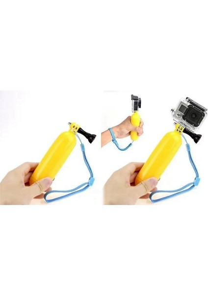 Gopro Hero Için Go Pro Aksiyon Spor Kamera Aksesuarları Seti Için Yüzen + Selfie Çubuğu + Braket Seti (Yurt Dışından)