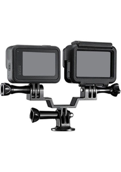 Kamera Tutucu Braketi Çift Stand Montajı Tripod Adaptörü Genişleme Go Pro Hero 10 9 8 7 6 Spor Kamera Aksesuarları (Yurt Dışından) modelleri