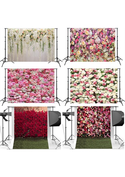 Çok Işlevli Çiçek Duvarı 210X150CM Fotoğraf Arka Planı Gül Düğün Parti Dekorasyonu 3D Fotoğraf Arka Planları, H1 (Yurt Dışından)