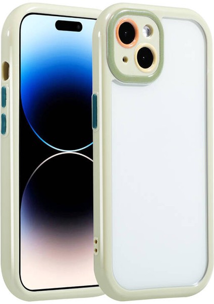 iPhone 14 Kılıf Lens Korumalı ve Renkli Şık Aventra Silikon Kapak