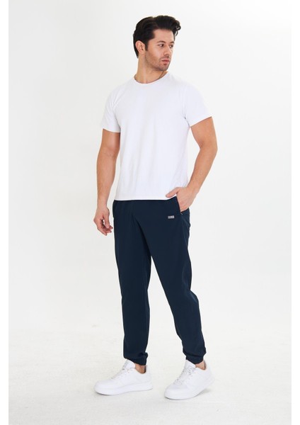 Erkek Stretchfit Esnek Lastik Paçalı Eşofman Altı Lacivert 2663-L