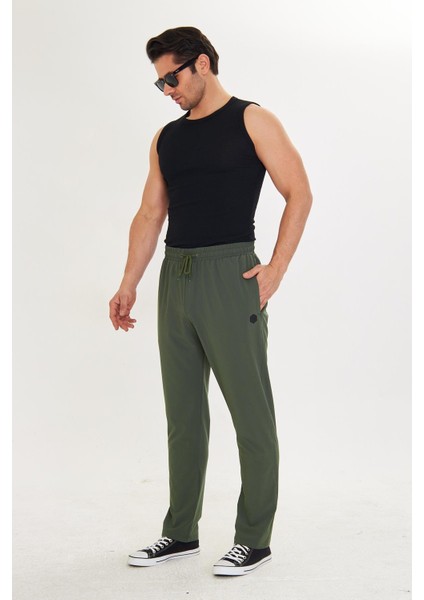 Erkek Stretchfit Esnek Eşofman Altı Haki 2660-H