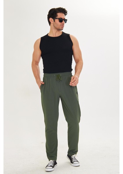 Erkek Stretchfit Esnek Eşofman Altı Haki 2660-H