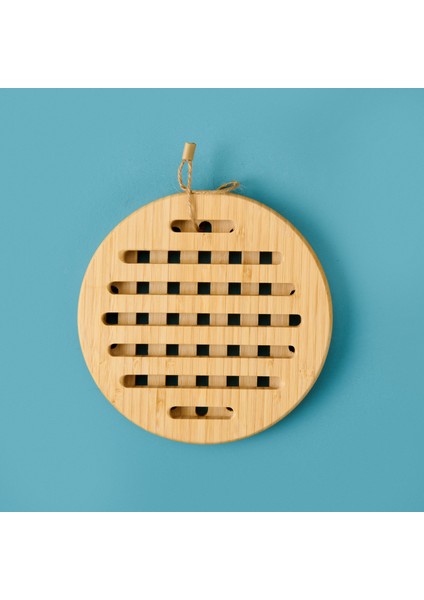Bambu Yuvarlak Nihale - Açık Kahverengi - 17 cm