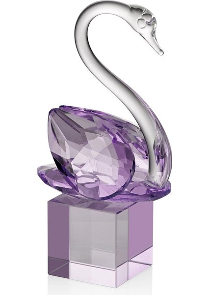 Seta Kristal Küp Kaideli Kuğu Lila 6*8*14 cm