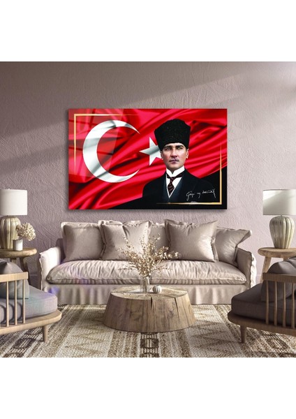 Yatay Bayrak Cam Tablo