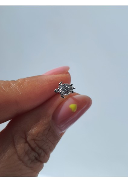 Kaplumbağa Motifli Çelik Zirkon Taşlı Tragus Helix Lob Kıkırdak Piercing fırsatları