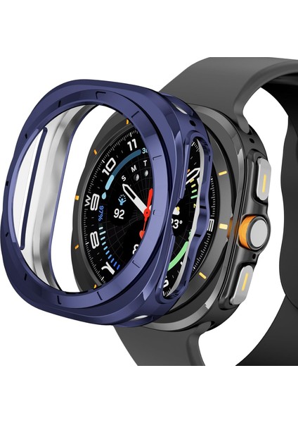 Samsung Galaxy Watch 7 Ultra 47MM Uyumlu Kasa Ekran Koruyucu 360 Tam Koruma Kılıf Kapak