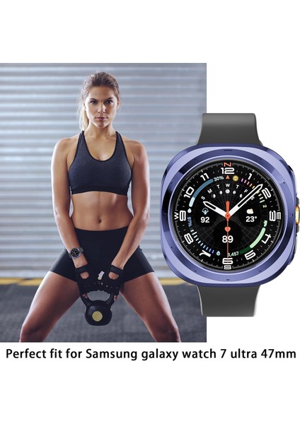 Samsung Galaxy Watch 7 Ultra 47MM Uyumlu Kasa Ekran Koruyucu 360 Tam Koruma Kılıf Kapak modelleri