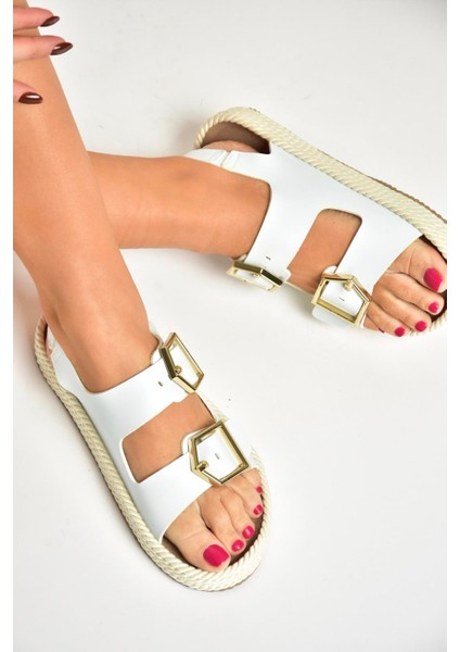 U596330309 Beyaz Kadın Sandalet