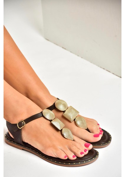 U291240003 Kahverengi Parmak Arası Sandalet fırsatları