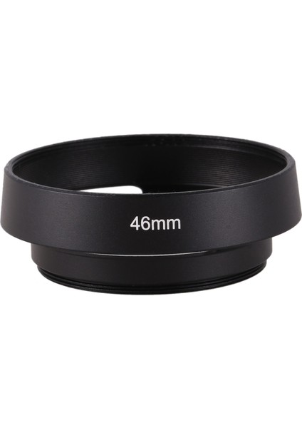 25MM F1.4 35MM F1.6 50MM F1.8 Aynasız Için Siyah 46MM Metal Parasoley (Yurt Dışından)