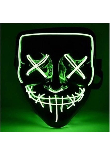 LED Işıklı Yeşil Maske