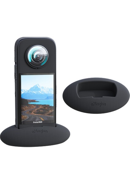 Amagisn Silikon Stand Tabanı Insta 360 X3 Aksiyon Kamera Parçaları Sağlam Masaüstü Stand Koruma Kamera Aksesuarları (Yurt Dışından) fiyatları