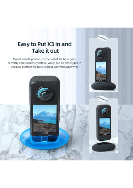 Amagisn Silikon Stand Tabanı Insta 360 X3 Aksiyon Kamera Parçaları Sağlam Masaüstü Stand Koruma Kamera Aksesuarları (Yurt Dışından) fırsatları