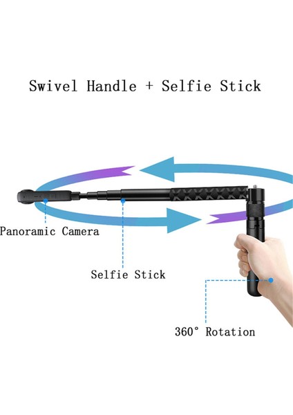 INSTA360 X4 X3 X2/djı/gopro Spor Kamera Aksesuarları Için Döner Saplı Masaüstü Tripod Standı 1/4 Vida Tripod Standı ile (Yurt Dışından)