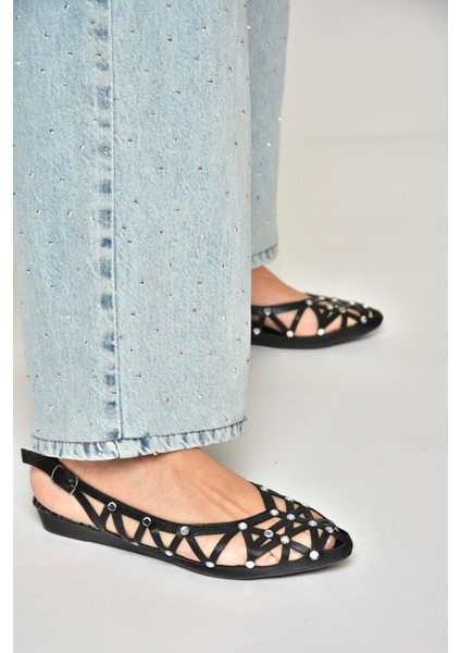 U250030114 Siyah Sim Kadın Babet