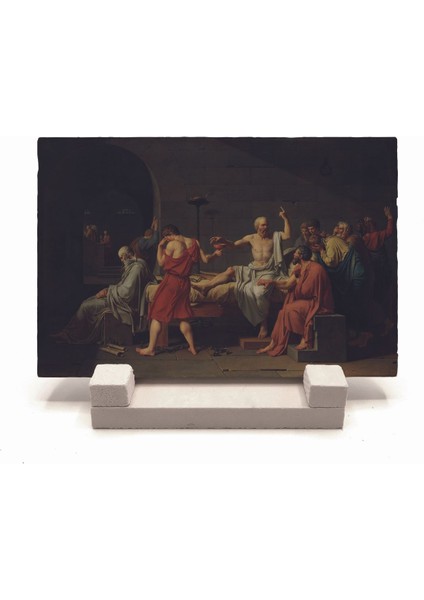 Sokrates'in Ölümü Yağlı Boya (1787 Jacques-Louis David) Baskılı Taş Masaüstlük 10X15 fiyatları