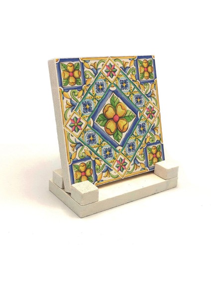 Italyan Deseni Baskılı Taş Masaüstlük 10X10