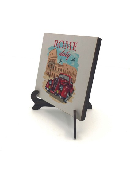 Roma Görseli Baskılı Mdf Masaüstlük 10X10