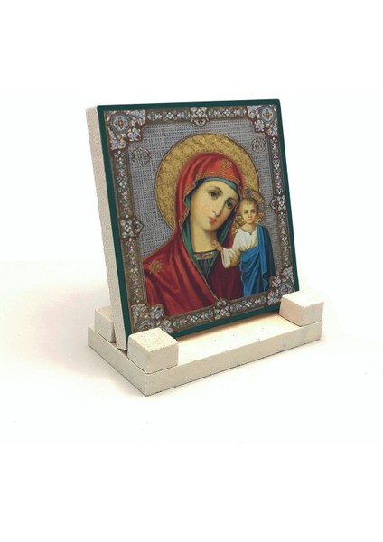 Meryem ve Isa Görseli Baskılı Taş Masaüstlük 10X10 modelleri