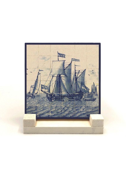 Hollanda Deseni Baskılı Taş Masaüstlük 10X10