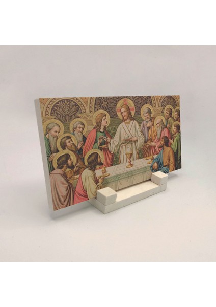 Eucharist (Rabbin Sofrası) Baskılı Taş Masaüstlük 10X20