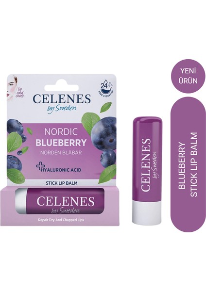 Celenes Nordic Blueberry Stick Lip Balm Lip & Cheek 4,8 gr