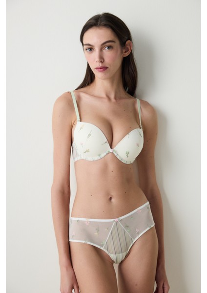 Broderie Wow Push Up Ekru Sütyen fiyatları