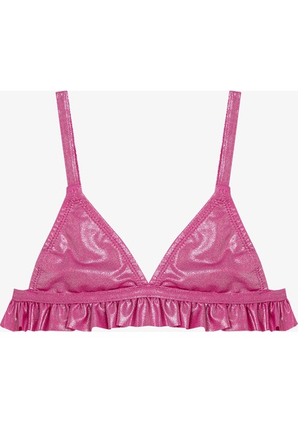 Pembe Kız Çocuk Shiny Üçgen Bikini Takımı fiyatları