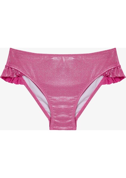 Pembe Kız Çocuk Shiny Üçgen Bikini Takımı modelleri